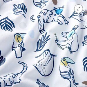 Wild Animals Pattern Crib Sheet Cloud Island Percale Cotton MADE IN GREE